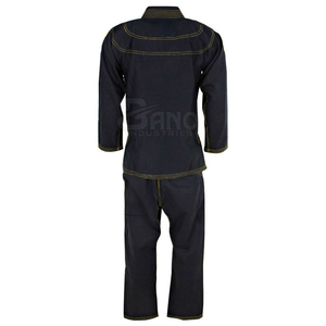 Kimono BJJ unisexe bleu foncé, mélange polyester/coton, coupe classique, respirant, séchage rapide, extensible, durable, taille adulte - Product Image 1
