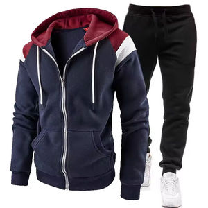 Ensemble de survêtement deux pièces à capuche pour homme, style tendance, nouvelle collection hiver, 100% coton, haute qualité, vente en gros - Product Image 1