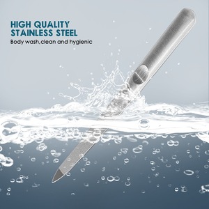 Metal <b>Nail</b> <b>File</b> Sanding Stainless Steel Cuticle Pusher <b>Nail</b> Buffer Polishing Professional Cuticle Remover Callus Dead Skin Tool - Product Image 4