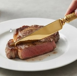 Ensemble de couverts dorés avec design de manche torsadé, couverts élégants pour la mise en place de la table de mariage, ustensiles en métal compatibles lave-vaisselle - Product Image 4