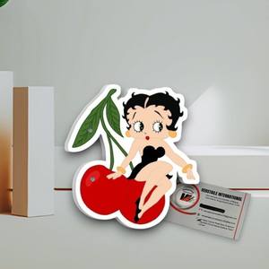 Placas Magnéticas Acrílicas Ecológicas para Extensiones de Pestañas con Diseño de Corazón de Betty Boop y Hello Kitty, Color Rojo Intenso - Product Image 2