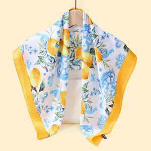 Pañuelo de 68 cm con estampado de limones, nuevo pañuelo de seda sintética para primavera/verano, fresco y versátil, para ropa, bolso y chal, pañuelo para la cabeza - Product Image 5