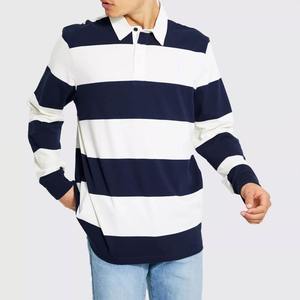 Chemises de rugby à col blanc, manches longues, jersey de rugby pour hommes, noir et blanc, deux tons, meilleure qualité, chemises de rugby - Product Image 1