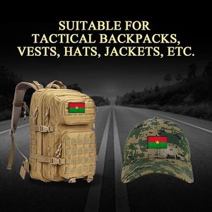 Parche Bordado con la Bandera de Burkina Faso, África, Parches de Moral con Gancho y Bucle - Product Image 4