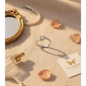 Anillo de Diamantes Redondos de Moissanita de Moda, Joyería de Lujo para Bodas para Mujer, Disponible a Precio de Fábrica - Product Image 3