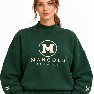 Sudadera Oversize de Cuello Alto para Mujer, de Forro Polar Grueso, 100% Algodón, Otoño/Invierno, Personalizable por Delante, Casual - Product Image 5