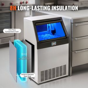 Macchina per il ghiaccio commerciale da cucina a armadio, produzione 265 libbre/24H, 126 cubetti di ghiaccio in 12-15 minuti, capacità 88 libbre - Product Image 5