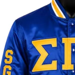 Custom Sigma Gamma Rho Sisterhood Varsity Jacket Women Embroidered Greek Letter Sorority Baseball <b>Coat</b> College Fashion Outerwear - Product Image 5