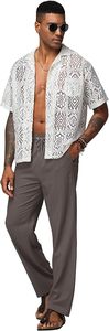 Conjunto de Salón para Hombre Elegante, Suave, Cómodo y Transpirable, Ropa de Interior Ligera, Traje de Pijama de Corte Relajado, Ropa Casual para Exportación a Granel - Product Image 3