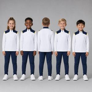 Ensemble d'entraînement de football épais et chaud pour jeunes et enfants, modèle 2627 AW, avec pantalon à manches longues et gilet personnalisable, vente en gros, meilleur prix - Product Image 1