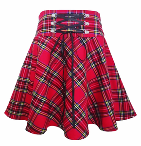 กระโปรงมินิทรงบานผ้าฝ้าย 100% สำหรับผู้หญิงและเด็ก กระโปรงสั้นผ้าแฟลนเนลแต่งลูกไม้จีบสไตล์โกธิค ผลิตตามสั่งจากโรงงาน ชุดพังก์สำหรับเด็กผู้หญิง กระโปรงระบายสำหรับฤดูร้อน - Product Image 1