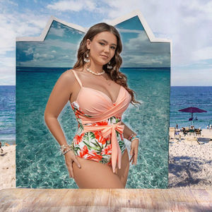 Nuevo Conjunto de Bikini de Dos Piezas con Estampado Floral Europeo y Americano 2024 para Mujer - Product Image 1