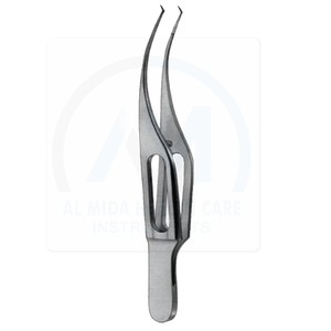 คีมจับเส้นไหม AL MIDA รุ่น Manual Gills Colibri ปลายแหลมพิเศษ สำหรับผูกไหมในศัลยกรรมจักษุ ผลิตจากเหล็กกล้าไร้สนิม ได้รับการรับรองมาตรฐาน CE ISO13485 5+ - Product Image 1