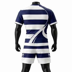 Ensemble Maillot et Short de Rugby Personnalisé – Tenue Sportive Professionnelle en Tissu Polyester Respirant, Léger et Confortable, Coupe Athlétique - Product Image 2