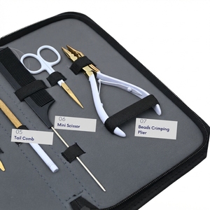 Kit Completo de Instalación de Extensiones de Cabello, Alicates para Microperlas, Herramienta de Extracción, Cargador de Perlas, Aguja de Gancho, Accesorios de Costura - Product Image 5