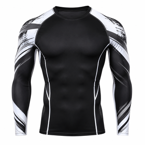 Maillot de compression respirant en polyester/spandex à manches longues, personnalisable, pour sportifs – Fabricant OEM ODM - Product Image 1
