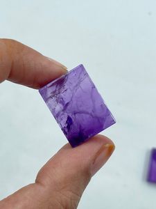 Natural Amethyst Gemstone Loose Cut Stone Rectangular Shape 42.93Carat for Jewelry Making 2Pcs - Product Image 4