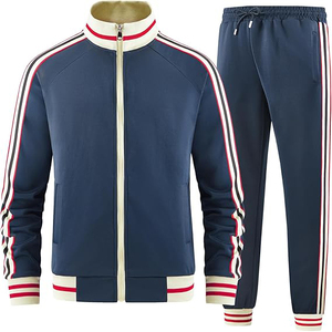 Antimicrobial Fabric Treatment Odor Resistant Two Piece Set With Zip Front Jacket Jogger Style <b>Pants</b> Team Sports Tracksuit - Product Image 1