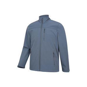 Chaquetas de Soft Shell con Capucha de Otoño de Primera Calidad, con Parches y Logotipo Personalizado Impreso en la Parte Delantera - Product Image 3