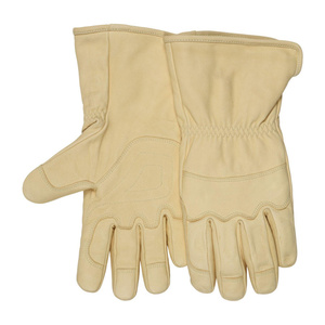 Gants de soudage TIG en cuir de chèvre renforcé avec doublure en Para Aramid, résistants à la chaleur, pour la lutte contre les incendies, la construction et le barbecue - Product Image 6