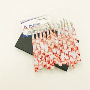 แหนบต่อขนตาเนื้อแข็งทำจากสเตนเลสเนื้อแข็งพิมพ์ลายปลายแหลมทนทานและเป็นมิตรกับสิ่งแวดล้อม - Product Image 3