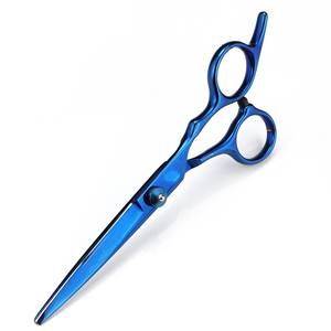 Ensemble professionnel de ciseaux de coiffure et d'éclaircissage arc-en-ciel bleu, noir, argent – Outils de barbier et de salon en acier inoxydable - Product Image 2
