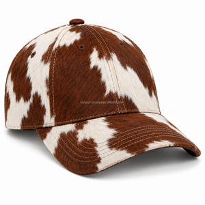 Casquette de baseball unisexe 5 panneaux en cuir de vache véritable, de haute qualité, réglable, style sportif urbain - Conception OEM personnalisée - Product Image 5