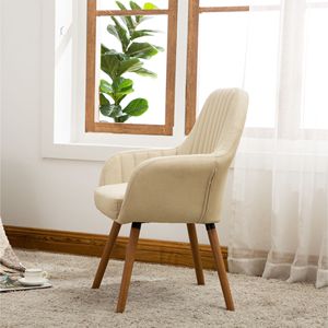 Fauteuil d'appoint contemporain Tuchico en tissu beige pour salon - Product Image 3