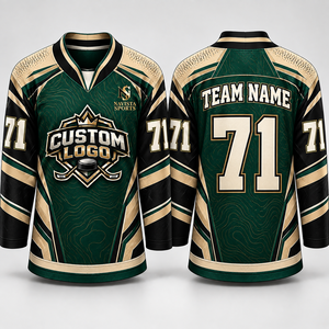 Maillot de hockey sur glace de qualité supérieure, style tendance, léger, durable, respirant, service OEM personnalisé, prix bas, 100% polyester - Product Image 6