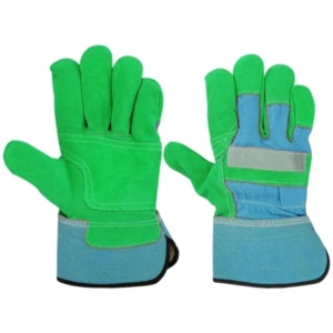 Gants de sécurité robustes de qualité supérieure pour ouvriers du bâtiment, en cuir de vachette renforcé et coton, pour hommes et femmes - Product Image 4