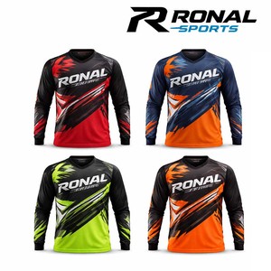 Maillot de VTT personnalisé à manches courtes, séchage rapide, 100% coton, logo réfléchissant - Product Image 3