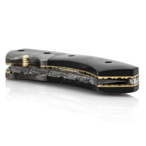 Damascus Deal DD-FK-535 Handmade Damascus Steel Hunting <b>Folding</b> <b>Knife</b> Straight Sheepsfoot Buffalo Horn Handle 58-62 HRC Hardness - Product Image 5
