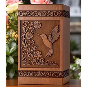 Natural Finish Wooden Urn for Green Burial Wooden Urn with Lock for Secure Ash Storage urn by AYAANS - Product Image 4