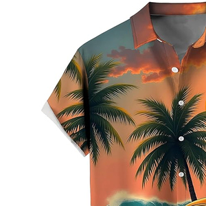 เสื้อเชิ้ตชายหาดลายดอกไม้ฮาวาย แขนสั้น สไตล์ลำลอง สำหรับวันหยุดฤดูร้อน น้ำหนักเบา - Product Image 2