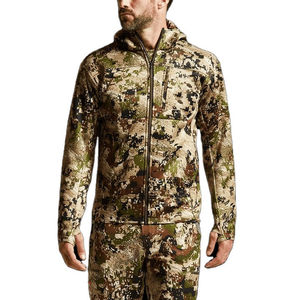 Veste de chasse en toile d'extérieur à motif personnalisé, teinture intégrale par transfert thermique, respirante, à carreaux, col montant, logo avant, OEM ODM - Product Image 1