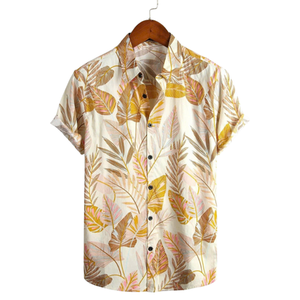 Aloha เสื้อเชิ้ตมีกระดุมสำหรับผู้ชายชุดเดรสเสื้อชายหาดผ้าฝ้ายมี100% พิมพ์ลายแบบกำหนดเองสำหรับวันหยุดพักผ่อน - Product Image 6