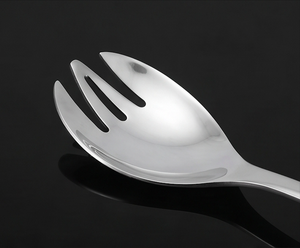 Modern Stainless Steel <b>Salad</b> <b>Spoon</b> and Fork Set High Mirror Polish Serving Utensils For Office Catering And Everyday Use - Product Image 2