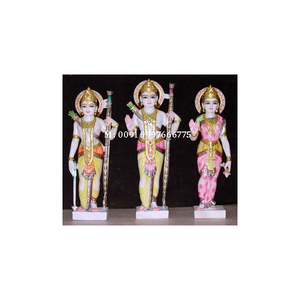 Belle statue de Dieu Ram Darbar en marbre blanc naturel, nouveau design, avec une surface lisse et brillante, utilisée pour la maison et le temple - Product Image 5