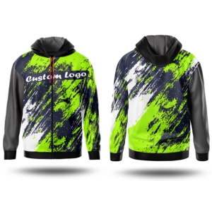 Custom OEM Unisex Winter Sublimation Digital Full Printing 100% Cotton Fleece Zipper Hoodie Embroidered Pullover Quick Dry Sizes - Product Image 6