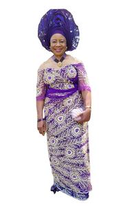 Heavy Beaded Designer George Wrapper con blusa bordada hecha de poliéster y modal - Product Image 3