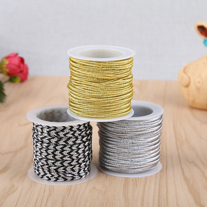 Cordón Soutache Metálico al por Mayor, 2mm 3mm 4mm 5mm 7mm, Dorado y Plateado, para Joyería - Product Image 1