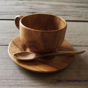 High Quality Eco-Friendly Wooden <b>Cup</b> Classic Design with Cleaning Brush Vietnam Supplier Cheap Price Wholesale Export - Product Image 6