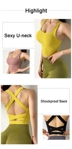 Soutien-gorge de sport élégant sans couture pour femme, idéal pour la course, l'entraînement, le yoga, confortable et rembourré, vêtements de sport actifs - Product Image 4