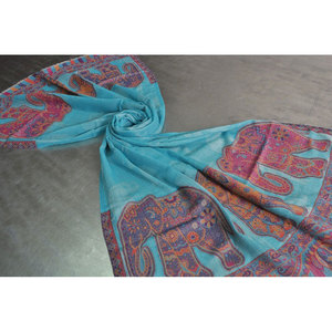 Luxury Fine <b>Wool</b> Zari Shawl 112x225cms Elegant Lurex Feel Designer Shawl 85% Fine <b>Wool</b> 15% Silk Soft Warm Lightweight - Product Image 3