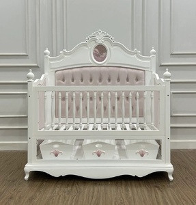 Baby Luxury Nursery Furniture <b>Cots</b> Bed Baby Cribs 2 in 1 With Toddler - Product Image 1