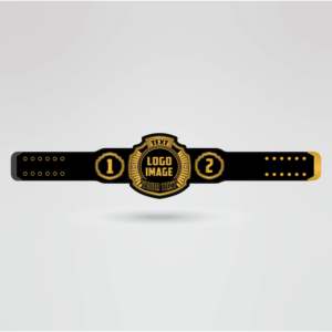Ceinture de championnat de lutte personnalisée, sangle noire, quatre plaques latérales, plaque centrale dorée complexe, en laiton et zinc, équipement - Product Image 1
