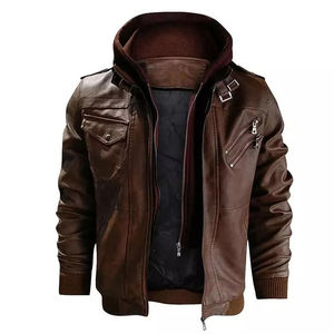 เสื้อแจ็คเก็ตหนังแท้ผู้ชายสั่งทำขายส่งจากปากีสถาน เสื้อแจ็คเก็ตหนังสำหรับขี่มอเตอร์ไซค์ เสื้อแจ็คเก็ตหนังวัว ผ้าด้านหน้า - Product Image 2