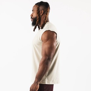 Cheap Custom <b>Logo</b> Muscle Fit Plain Men Tank Tops Sleeveless Workout 100% Cotton TankTop For Men - Product Image 3