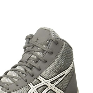 Chaussures de boxe en mesh respirantes à lacets gris, chaussures d'entraînement à tige haute - Product Image 5
