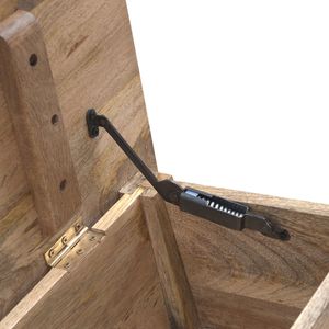 Panca di stoccaggio in legno massello con coperchio sollevabile per mobili da soggiorno - Product Image 5